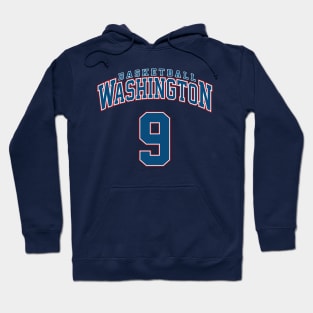 Washington Basketball - Player Number 9 Hoodie